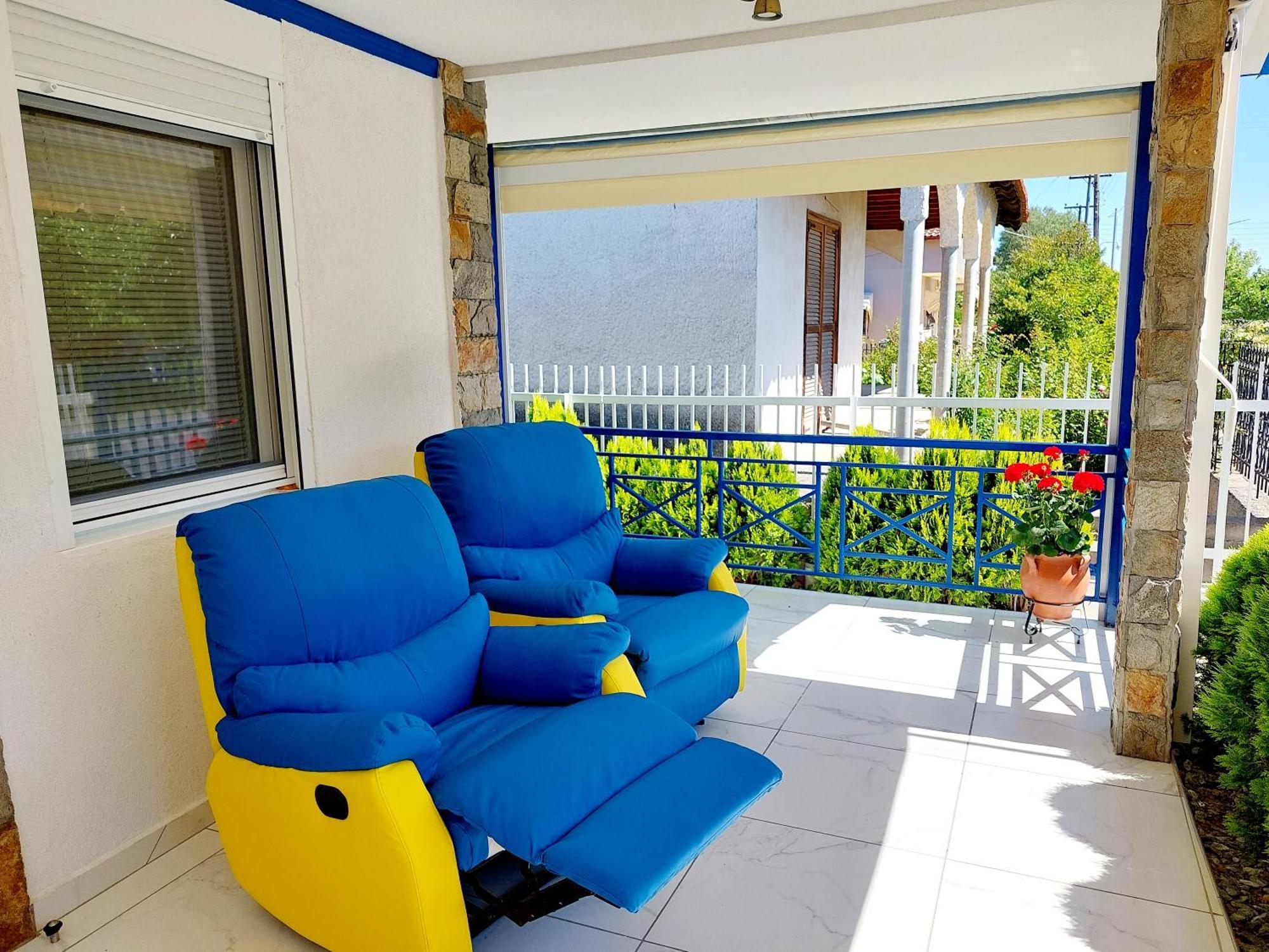 Villa Blue House Nea Kallikrateia Buitenkant foto